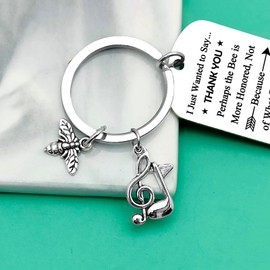 Music Gifts Keyring Musician Music Lover Gift Music Notes Keyring Appreciation Gifts for Music Teacher Student Musicians Music Guitar Lover Piano Player Graduation Anniversary Retirement Birthday Gift