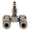 FIXSMITH Air Hose Connector- 2 Way Air Hose Splitter,1/4 In