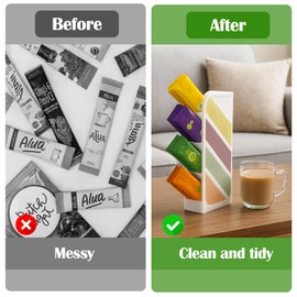 Juome Drink Packet Organizer, Water Packet Organizer, Water Drink Packet Holder, Water Flavor Powder Packet Container for Kitchen Organizers and Storage