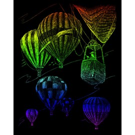 Royal Brush Rainbow Foil Engraving Art Kit 8"X10", Hot Air Balloons