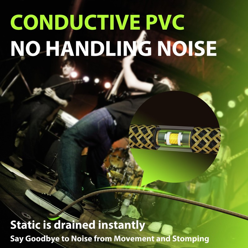 AA AUDIO ACCESSORY Gold Series Guitar Cable 6.6 ft (Gold-Plated