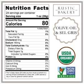 Rustic Bakery Handmade Sourdough Flatbread - Olive Oil & Sel Gris - Sea Salt Charcuterie Crackers - Artisan Crackers for Cheese Platter or Snacking - Made in California - Pack of 4, 6 Oz Trays