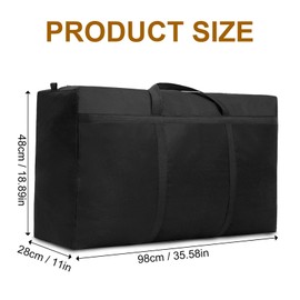 Litinliv 2 Stück Aufbewahrungstasche Faltbare, 125L Aufbewahrungstasche Groß, Aufbewahrung Tasche mit Reißverschluss, Transporttasche, Tragetasche Unterbett Wasserdicht für Bettdecken Kissen Kleidung