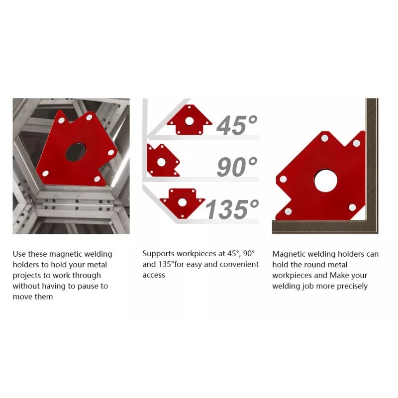 alflow Arrow Welding Magnet 6pcs,5" Magnets Welding Clamps and Holding