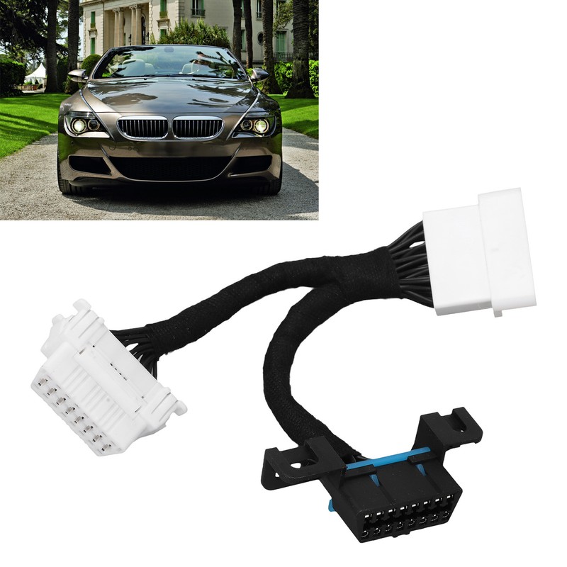 0.15m 16Pin OBD2 Splitter Extension Y Cable Male to Dual