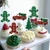 Ercadio - Paquete de 24 adornos para cupcakes de árboles