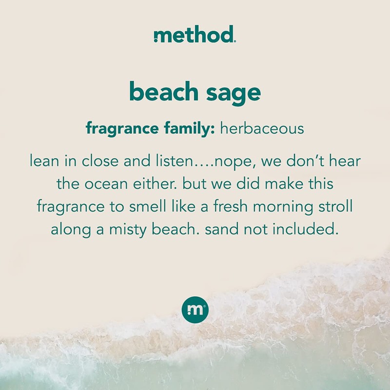 Method Liquid Laundry Detergent; Beach Sage Scent, Stain Remover; ;