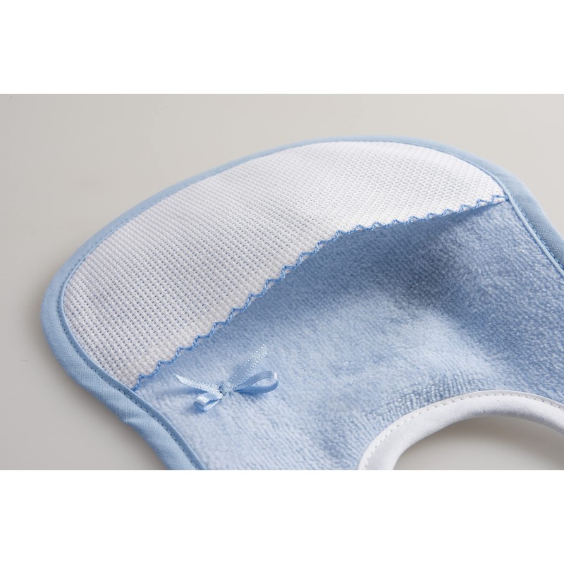 Filet AMS1045 Terry Bib with Aida Insert, Sky