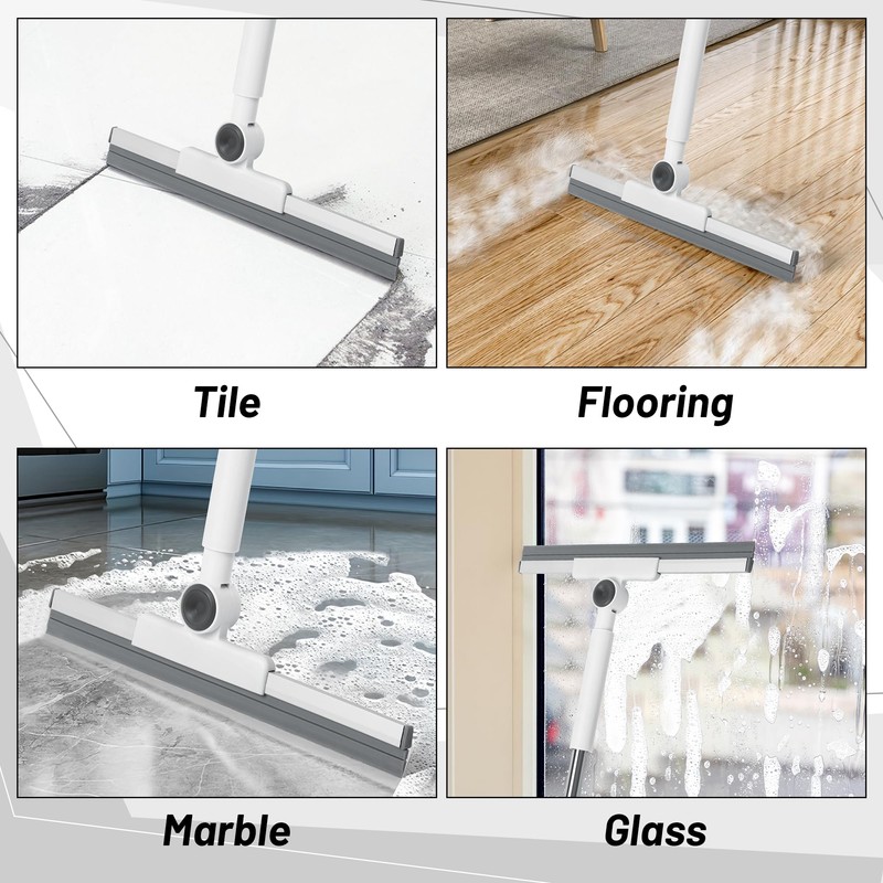 GQIRIL Floor Telescopic Squeegee Broom - Telescoping Shower Squeegee with