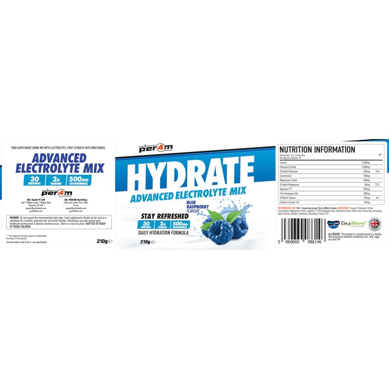 per4m Per4m Hydrate Electrolyte Mix Powder | 500mg Cocomineral |