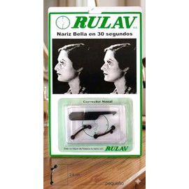 Pack de 2 Pares Corrector Nasa - Nariz Respingada - 2.6cm - Talla Pequeña - Color Negro - Rulav - Fácil de usar - Nariz Bella En 30 Segundos - Gaero S