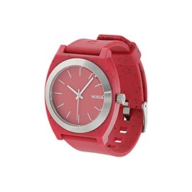 NIXON Time Teller OPP A1361 - Red -100m Water Resistant Unisex Analog Fashion Watch (40mm Watch Face, 20mm PU/Rubber/Silicone Band)