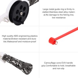 Ice Fishing Rod Short Pole, Short Section Ice Fishing Rod Integrated Plastic Short Shrimp Fishing Rod Portable Lake Sea Fish Rod