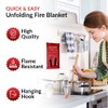 1Above Large 1x1M Fire Blanket Quick and Easy Unfolding Fire