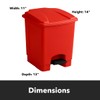 Zedfire [Red] Step-On 4-Gallon Trash Can - Compatible with Biohazard
