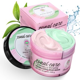 Zonal Care Double-Grid Tonmaske zur Ölregulierung – Tiefenreinigende Gesichtsmaske, reguliert die Talgproduktion, reinigt Poren intensiv, verleiht ein frisch-glattes Hautgefühl, 300g