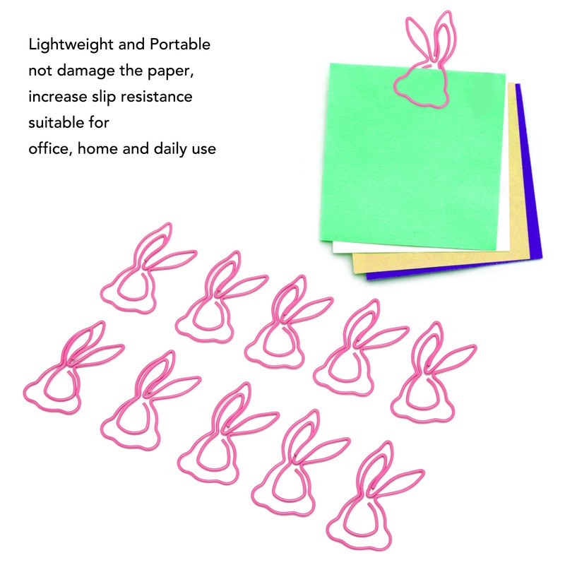 100Pcs Kids Paper Clips Bunny Style Strong Metal Exquisite Color