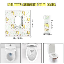 Homgaty 20Pcs Disposable Toilet Seat Covers, Potty Seat Cover Protectors, Extra Large Size, Individually Wrapped, Waterproof for Travel, Toddlers Potty Training in Public Restrooms Hotel Bathroom (Squirrel)
