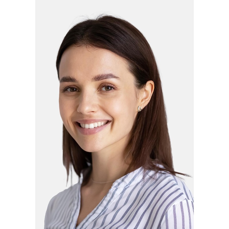 SOFIA MILANI - Women's Earrings 925 Silver - Curved Stud