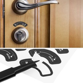 The Lord of the Tools 12pcs Lock Unlock Direction Stickers Left Side Lock Indicator Sticker for Indoor Public Places Door Lock 4.5x1.7cm