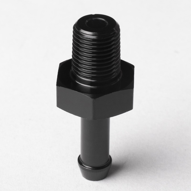 1/8" NPT Male to 1/4" Hose Barb Aluminum Adapter Fitting