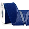 Ribbli Dark Blue Wired Ribbon,2 Inch x Continuous 10 Yard,