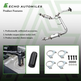 ECHO AUTOMILES Catalytic Converter Compatible with Hyundai Elantra 2011-2016, Elantra Coupe 2013, Elantra GT 2013, Forte 2013-2016 1.8L 2.0L Catalytic Convertor EPA Compliant 641618 16867