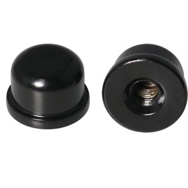 DGBRSM 2pcs Solid Lamp Finials Caps Tapped of Tops for Lamp Shade Holder Harp Lamp Finial Knob Lamp Accessories, Black