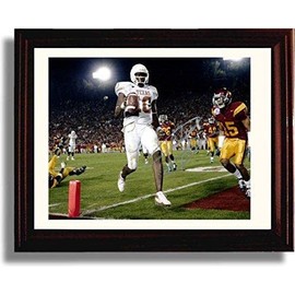Vince Young Texas Championship TD Autograph Promo Print - Framed 8x10