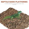 Zerodeko 2 x Terrarium Cork Bark Background Plate Reptile Basin