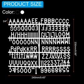 PATIKIL 3/4 Inch Letter Board Letters Only, 7 Pcs 1029 Felt Letters for Letter Boards Universal for Changeable Plastic Letter Board Message Board, White, Black