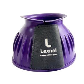 Lexnel Rubber Horse Bell Boots – Durable Overreach Protection & Secure Hook-and-Loop Closure (XL-Purple)