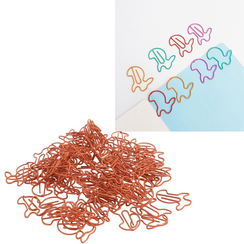 100pcs Paper Clips Prevent Slip Cute Rabbit Shaped Decorative Bookmark