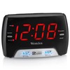 Westclox Large 1.4” Red LED Digital FM Clock Radio with