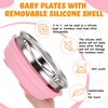Nuogo 2 Pcs Stainless Steel Baby Suction Plates with Removable