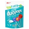 YumEarth Organic Duo Pops, Lollipops with Fruit Chew Centers -