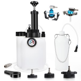 MR CARTOOL 3L Brake Bleed Kit Manual Brake Bleeder Vacuum Pump Kit with 1L Waste Oil Bottle&5 Master Cylinder Adapters,One Person Pneumatic Brake Fluid Extractor Tool for All Vehicles