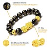 FengShui Wealth And Luck Bracelet, Feng Shui Black Obsidian Pixiu