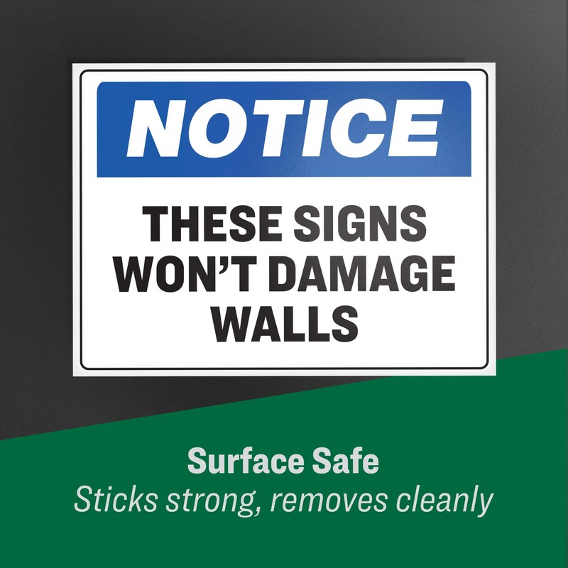 Avery Removable Label Safety Signs, 3-1/2" x 5", Water/Chemical Resistant,