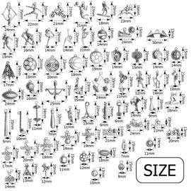 Sport Charms,62pcs Alloy Sport Theme Charms Ball Game Sports Charms Pendants for DIY Necklace Earrings Bracelets Keychain Jewelry Making