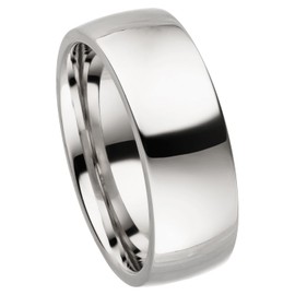 Kolibri Rings 925 Sterling Silver Ring 7 mm Partner Ring Wedding Ring Friendship Ring Unisex – Includes Free Engraving and Case, Silver