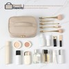 KITENROM Makeup Bag Portable Travel Cosmetic Bag with Brush Holder，Waterproof