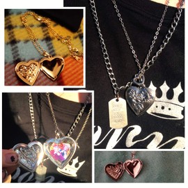 U7 Heart Locket Rose Gold Flower Womens Necklace Women Dainty Jewellery Gifts for Her Girlfriend