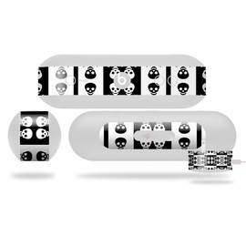 Skull and Crossbones Pattern Bw Decal Style Skin - fits Beats Pill Plus (Beats Pill NOT Included)