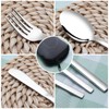 Fosly 3 Piece Stainless Steel Camping Cutlery Set, Travel Flatware