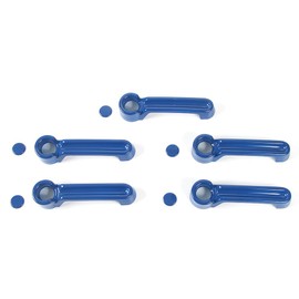 JeCar - Juego de insertos de manija de puerta y cubierta de manija de puerta trasera para Jeep Wrangler JK JKU Unlimited Rubicon Sahara Accesorios Piezas 2007-2018 (azul)