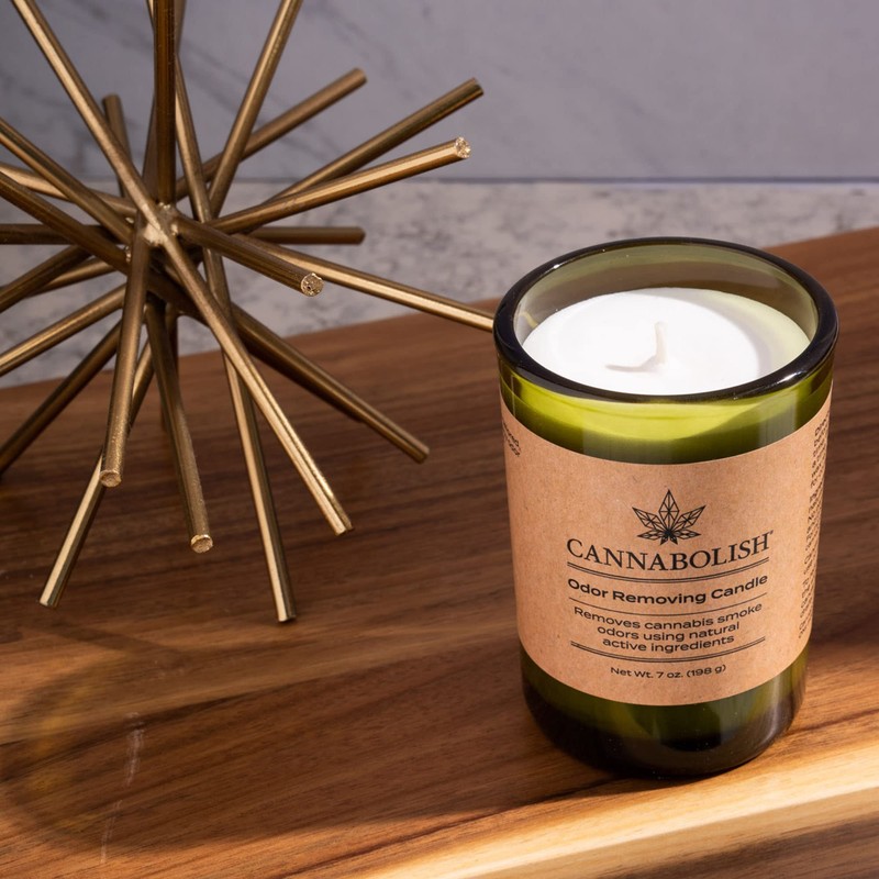 Cannabolish Smoke Odor Eliminating Candle, 7 oz, Natural Ingredients, Wintergreen
