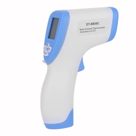 DT-8809C NOn Contact Temperature Gun Infrared Thermometer for Body with Fever Indicator (Blue)