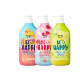 Happybath 해피바스 스마일 바디워시900g 3종세트 유자/체리/자몽 Happybath Smile Body Wash 900g 3 Set (Yuja, Cherry, Grapefruit)