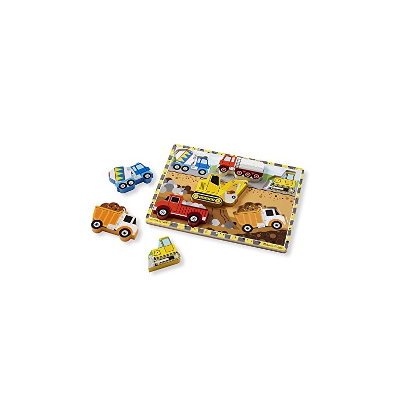 Melissa & Doug Construction Chunky Puzzle | Puzzles | Wooden